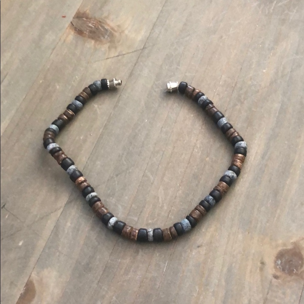 🔴 Wood bead ankle bracelet